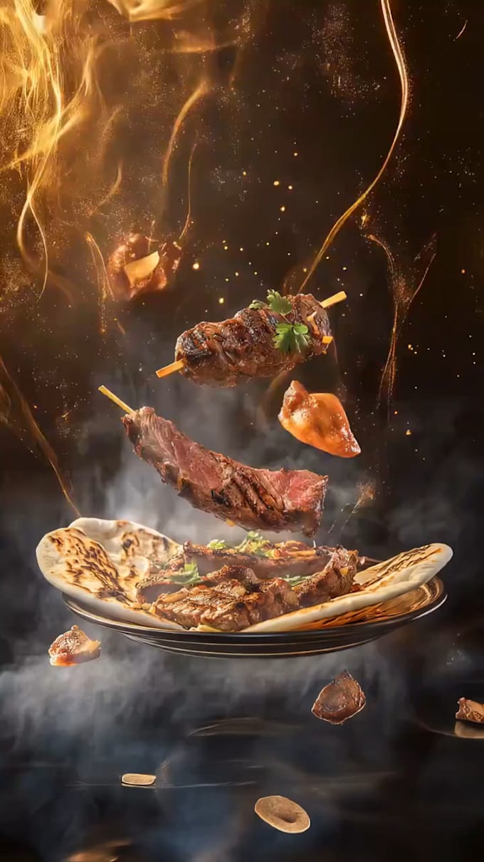 food videography, food photography, ai miniature video, ai food photography