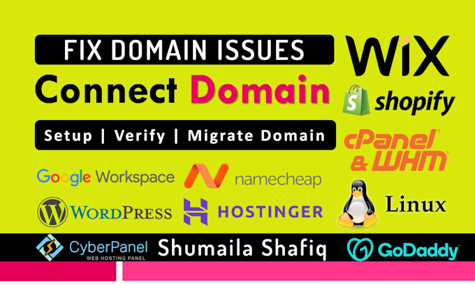 connect domain to any wordpress website, wix, shopify, squarespace, cpanel