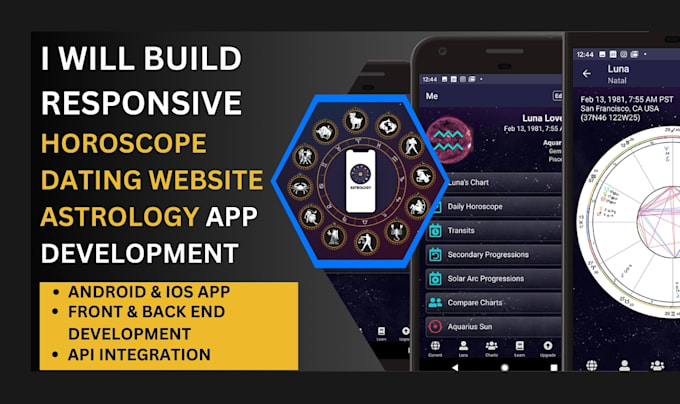 build numerology website horoscope dating app astrology app development