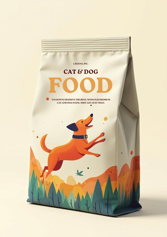 design dog food, supplement, treats, packaging and label design