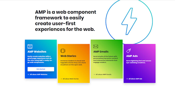 develop fast and interactive amp web pages