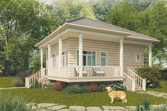 do 3d rendering architecture exterior or interior rendering