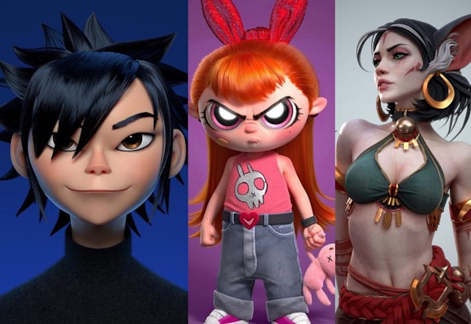 3d character modeling stylized 3d game character 3d model for animation ue4 game