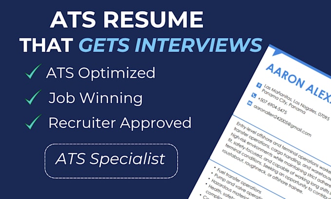 write an ats optimized resume and cover letter that gets interviews