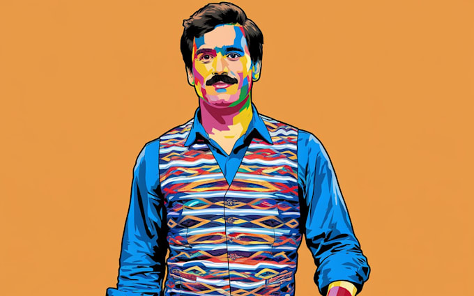 make an awesome and colorfull wpap pop art illustration