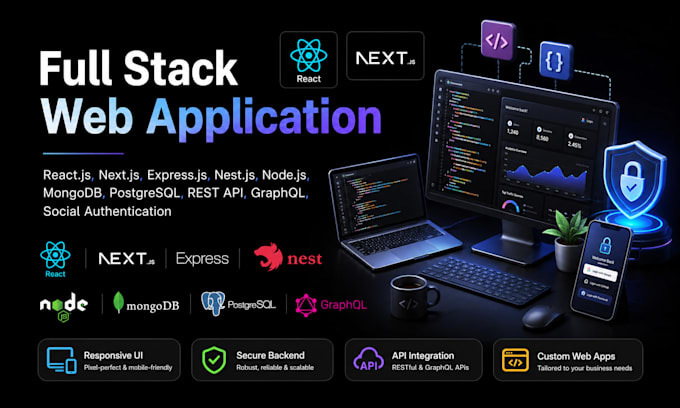 develop full stack web applications reactjs nextjs nodejs