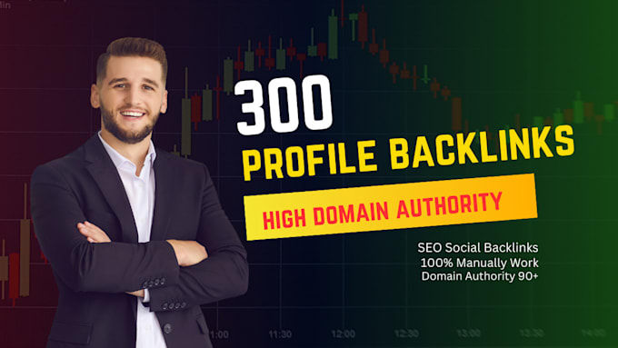 do 300 SEO profile backlinks with high domain authority