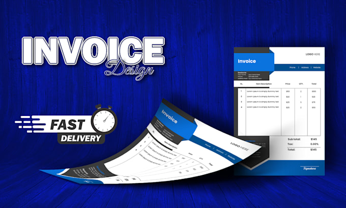 Generate auto calculated invoice designs by Wolferii | Fiverr