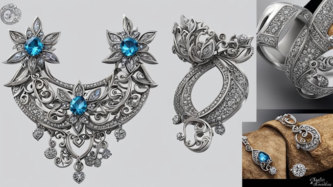 do a quick jewelry sketch design your concept