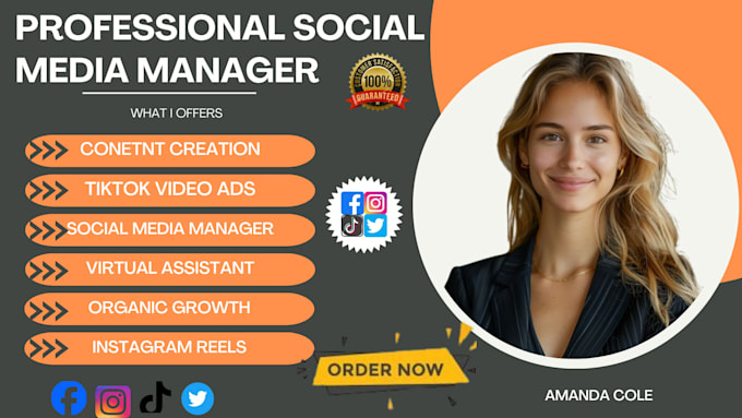 social media manager content creator promote shopify facebook ig ads marketing