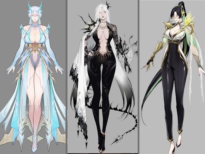 draw oc or anime character design for you