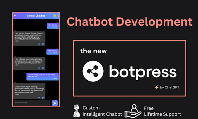 Create custom ai chatbot using botpress by Junaidkhadim_07 | Fiverr