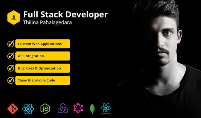 full stack developer for react node spring boot apps