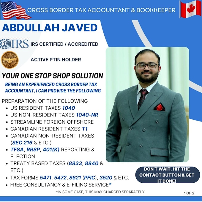 provide personal cross border tax preparation, filing