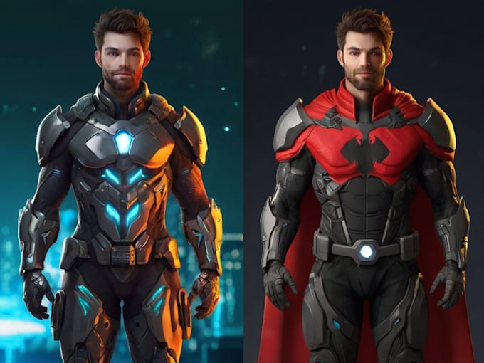 create scifi, fantasy, superhero character design