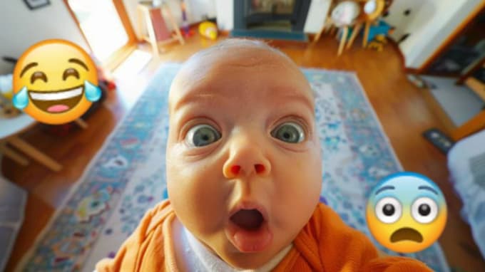 funny baby youtube short video reel within 24hr