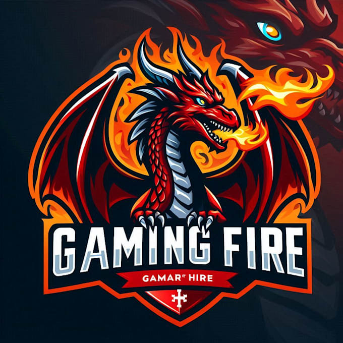 do modern fire dragon mascot logo unlimited revision