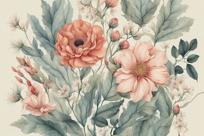 craft a beautiful botanical or floral illustration