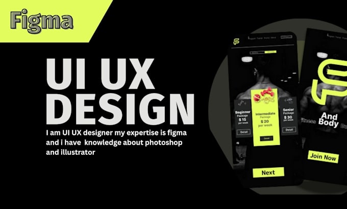 Do ui ux design for mobile app and web using figma
