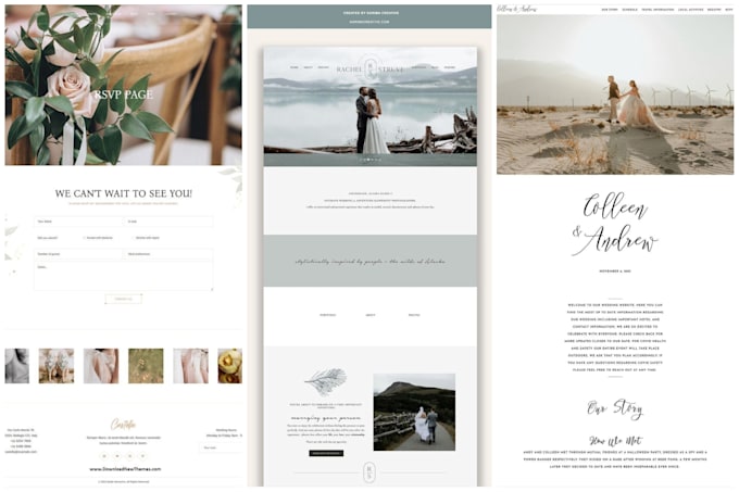 dream wedding website with rsvp and guest management on wix