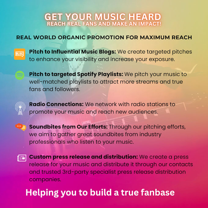run an authentic and organic promotional campaign for your track
