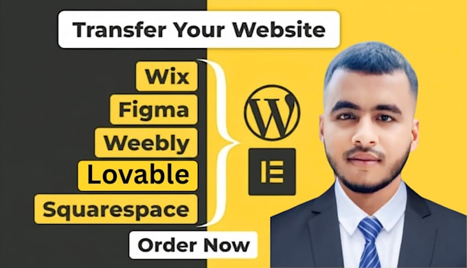 convert or clone squarespace, webflow, lovable, figma, wix to wordpress website