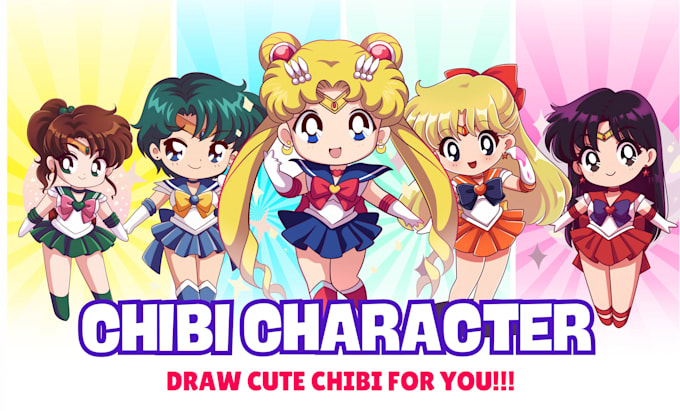 draw cute chibi character, chibi anime art for profile picture free emotes
