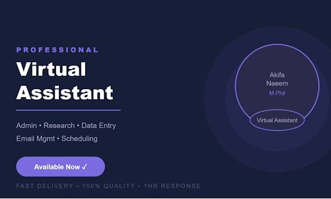 be your professional virtual assistant for all tasks