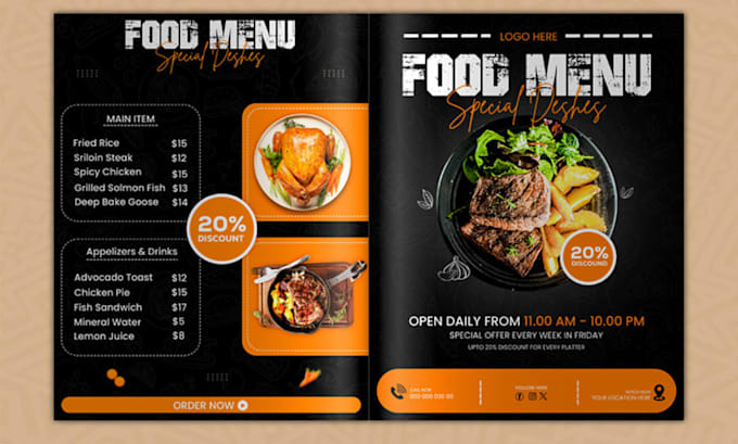 design amazing restaurant menu design digital food menu bar menu card design