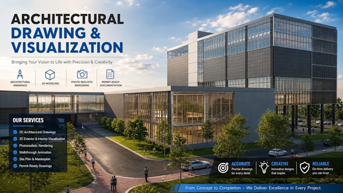 do 3d modeling, photorealistic render, architecture 3d visualization, site plan
