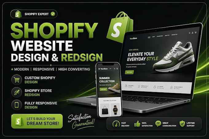 shopify website design and redesign