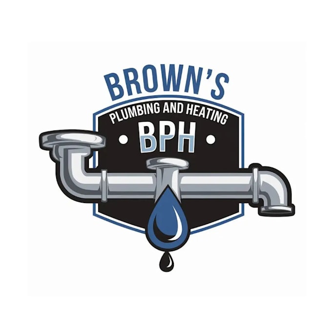 design original existing plumbing and heating logo