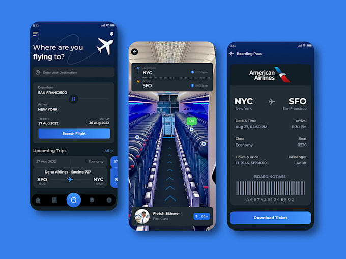 develop airline app, booking website, flight booking app