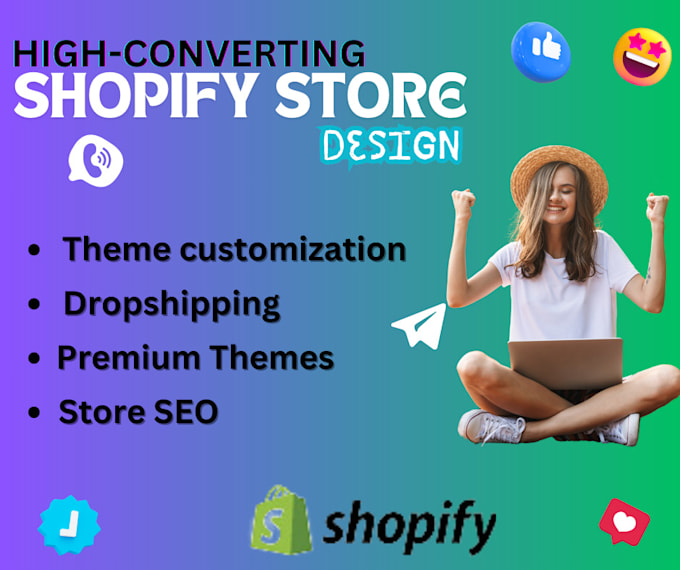 develop shopify website or shopify dropshipping store design