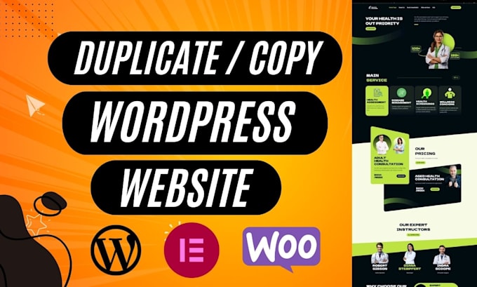 duplicate copy clone website or redesign wordpress website as elementor expert