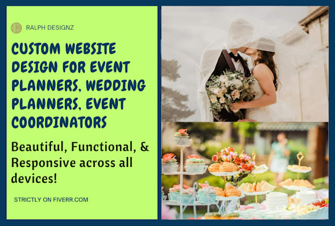 create website for event planners, wedding planners