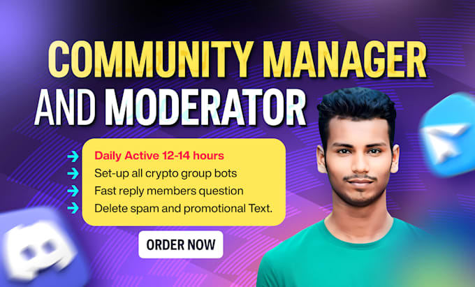 be crypto telegram community manager and admin or moderator