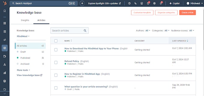 write application knowledge base articles and guides