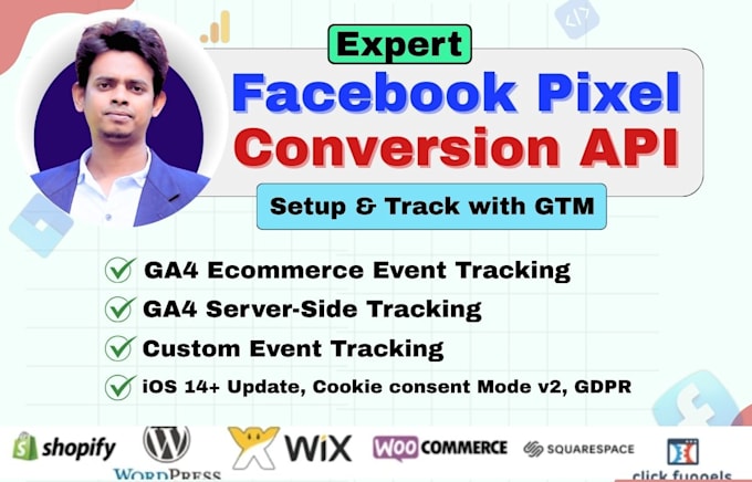 setup meta pixel facebook conversion api, server side, ga4 ecommerce tracking