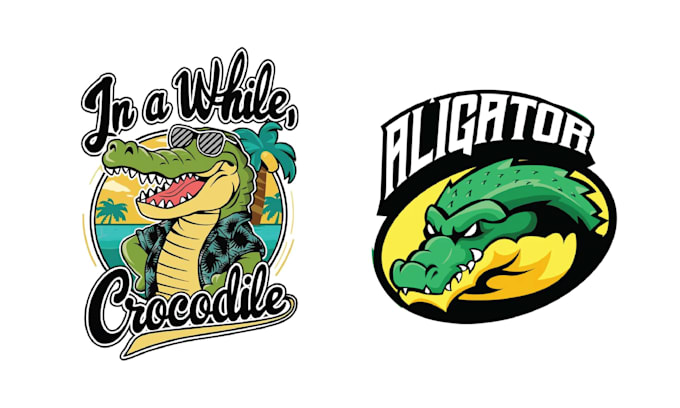 design high quality mascot crocodile logo