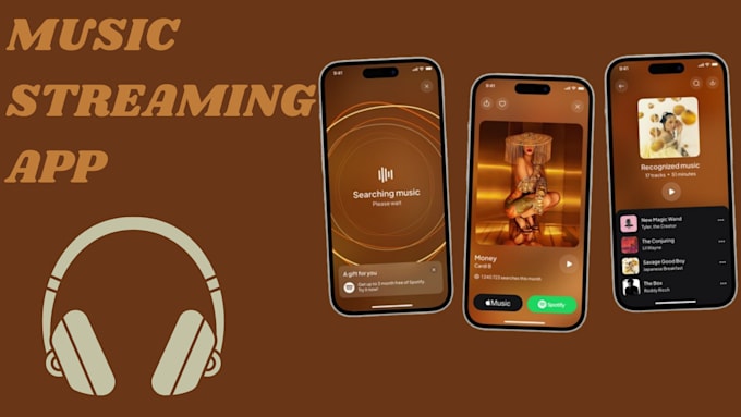 develop music streaming app, music app, streaming website