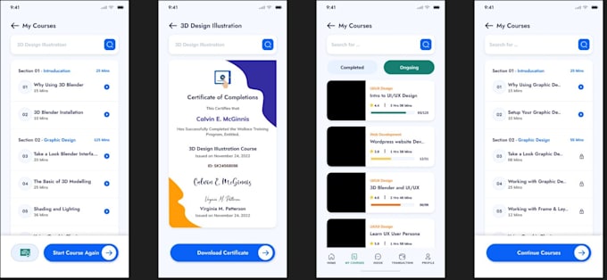 develop elearning app, online course app, educational app, elearning website