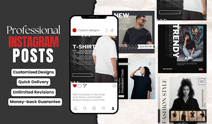 be your instagram content creator for 30 days instagram posts designs