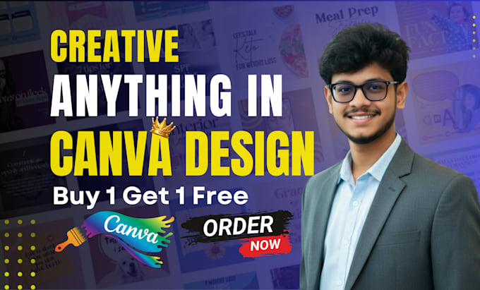 do creative anything in canva graphic design flyers more