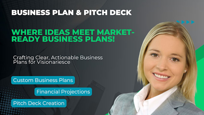 write investor ready business plan with market research and financial projects