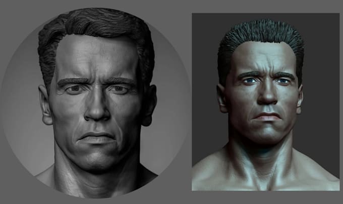 sculpt 3d head bust, 3d face, sculpt 3d head, 3d face sculpting for 3d printing