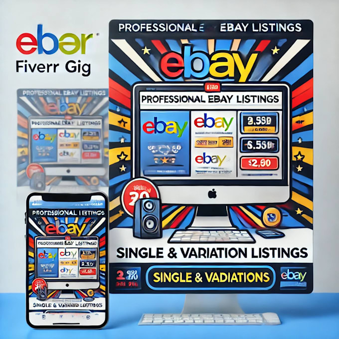 create ebay single and variation listings, fix listings errors