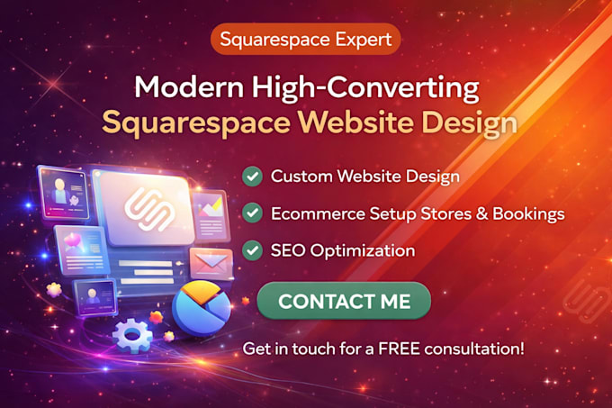 design a modern responsive squarespace website