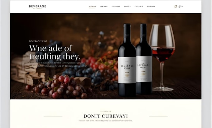 design wine shopify liquor wine beverages alcohol store wine beverages website