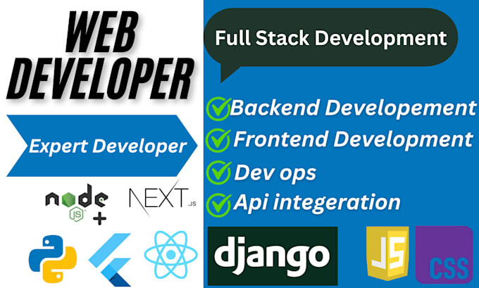 be your full stack developer for professional web and mobile application